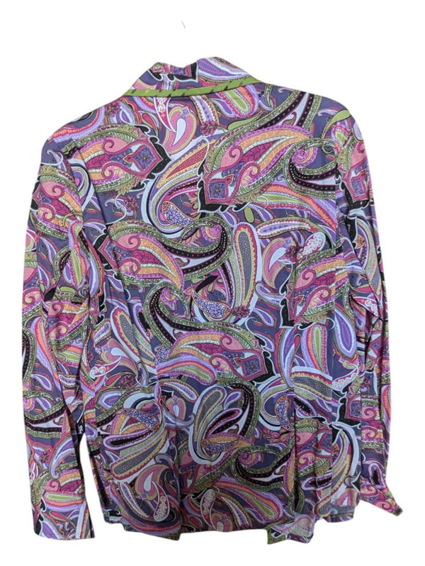 Purple and Pink Graphic Shirt Abbie Mags Size S