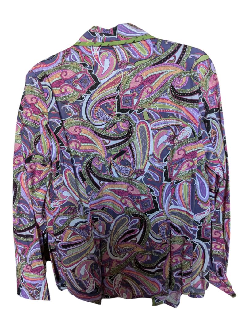 Purple and Pink Graphic Shirt Abbie Mags Size S