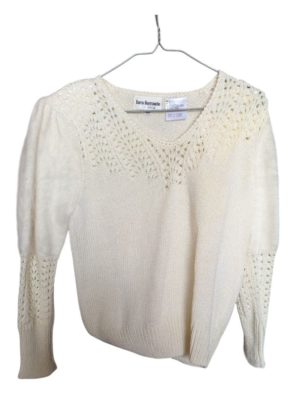 White Sweater Lara Ferrante Size S