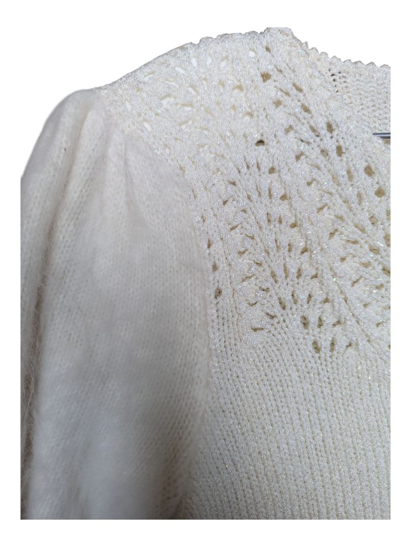 White Sweater Lara Ferrante Size S
