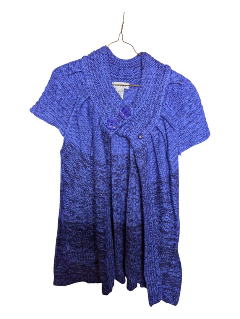 Blue Knitted Short- Sleeves Parkhurst Size M