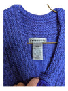 Blue Knitted Short- Sleeves Parkhurst Size M