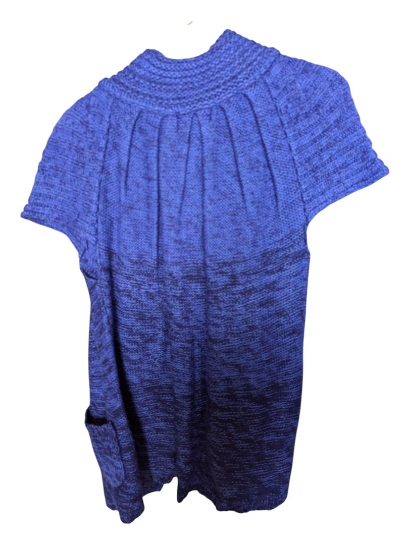 Blue Knitted Short- Sleeves Parkhurst Size M