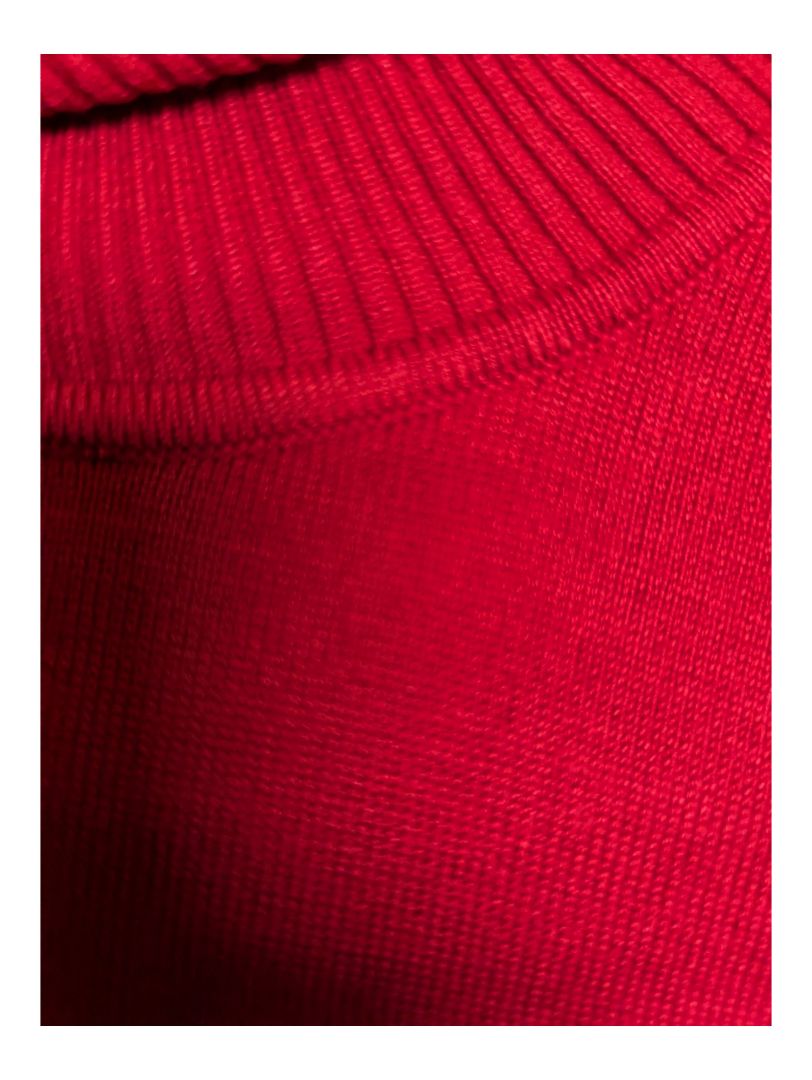 Red Turtleneck Sweater Tribal Size S