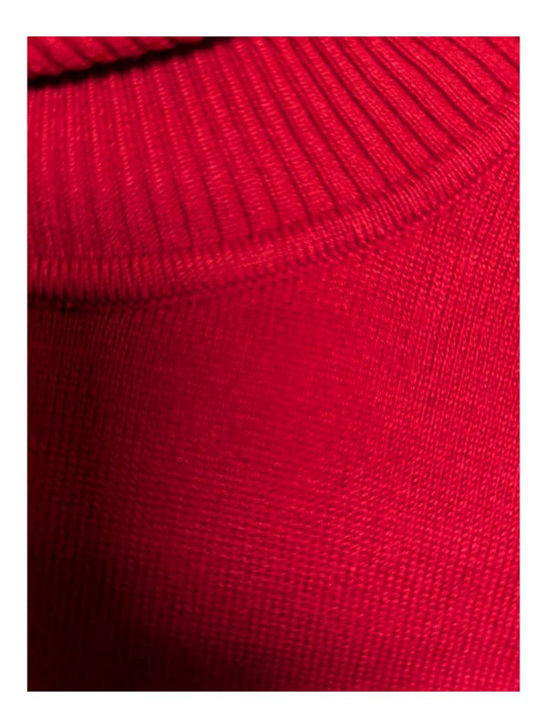 Red Turtleneck Sweater Tribal Size S