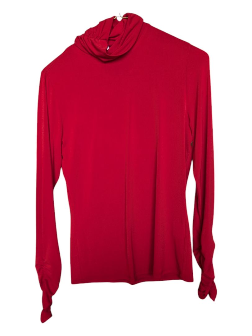 Red Knited Turtleneck Shirt Ingenuity Size S
