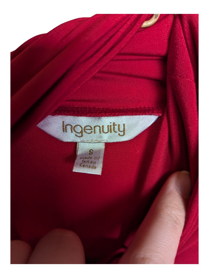 Red Knited Turtleneck Shirt Ingenuity Size S