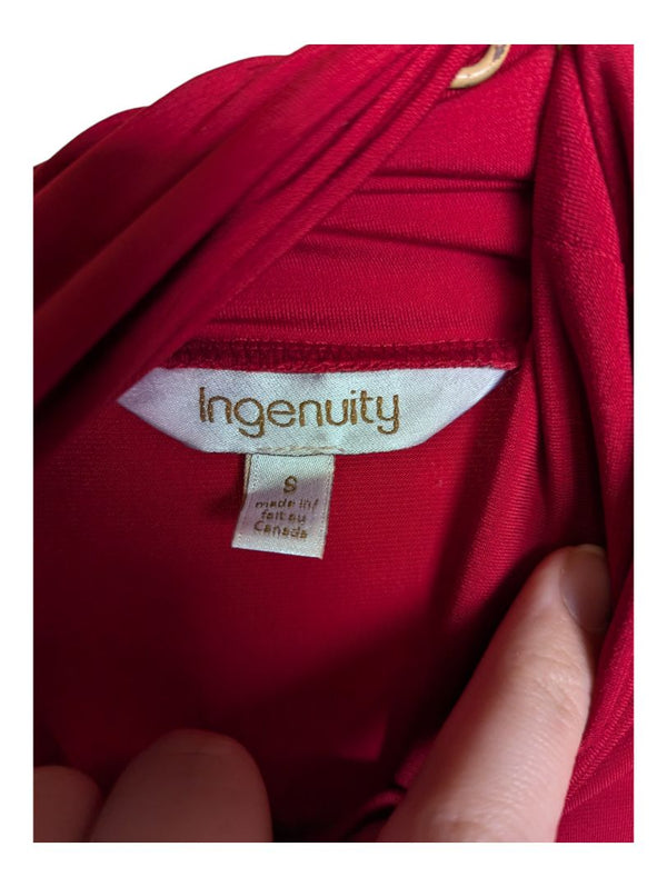 Red Knited Turtleneck Shirt Ingenuity Size S