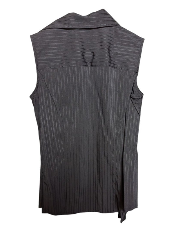 Grey Lined Patterened No-Sleeves (Butterfly Tag)