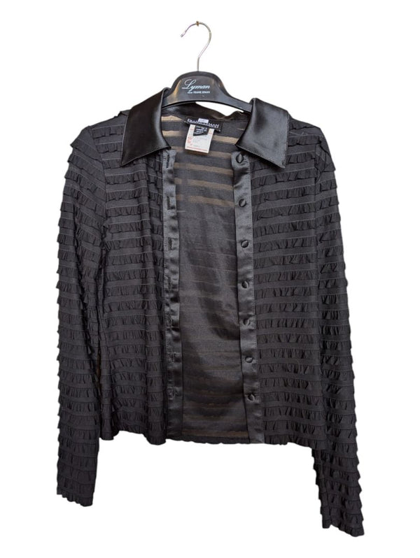 Lined Black Blouse Frank Lyman Size 6