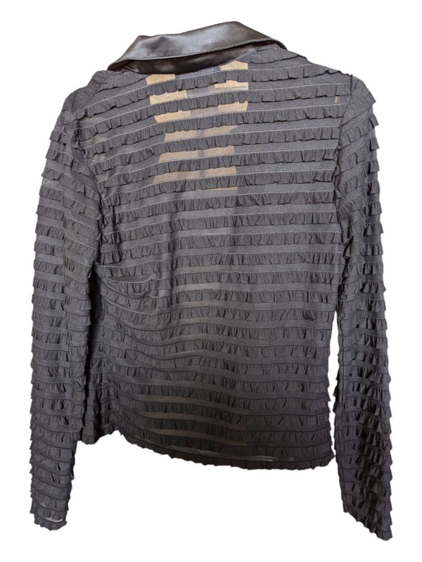Lined Black Blouse Frank Lyman Size 6