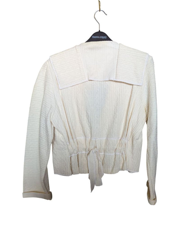 White Knitted Bottom-Up Jacket Frank Lyman