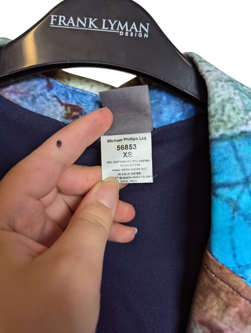 Colour Abstract Pattern Black Jacket Dolcezza