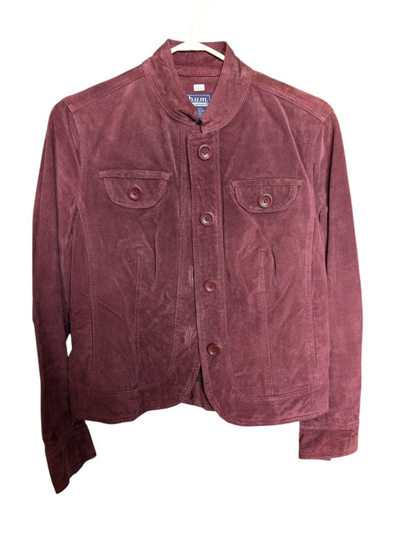 Dark Red Bottom-Up Jacket Bum Size S