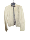 Pearl White Leather Jacket Danier Size S