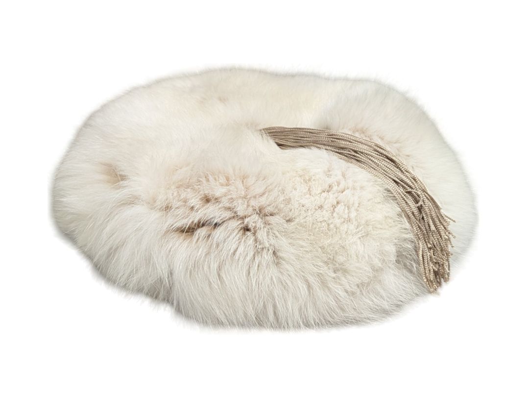 White Fox Fur Coat with Hat molat furs ltd ottawa (C)