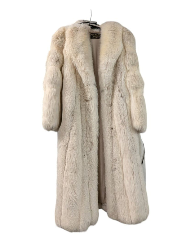 White Fox Fur Coat with Hat molat furs ltd ottawa (C)