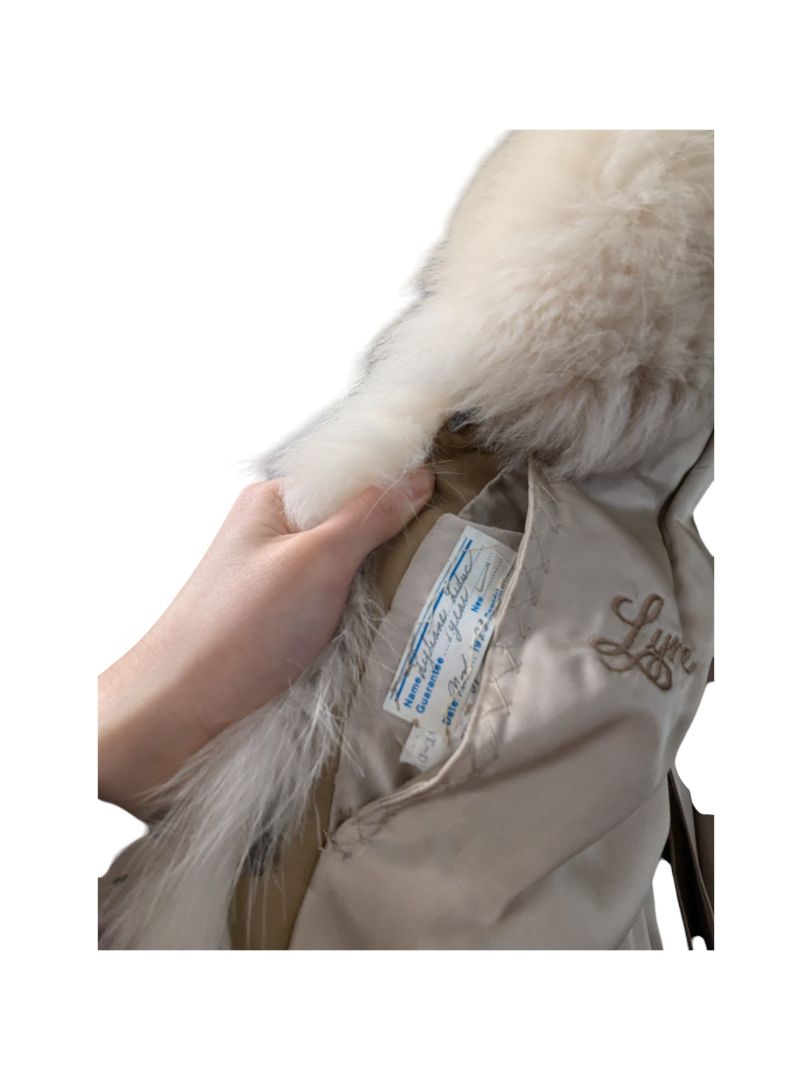 White Fox Fur Coat with Hat molat furs ltd ottawa (C)