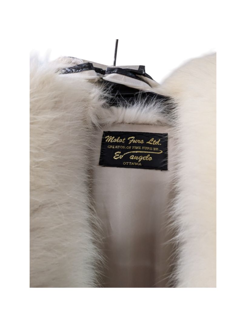 White Fox Fur Coat with Hat molat furs ltd ottawa (C)