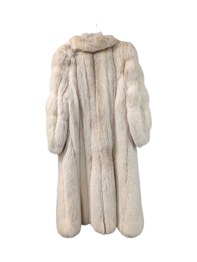 White Fox Fur Coat with Hat molat furs ltd ottawa (C)