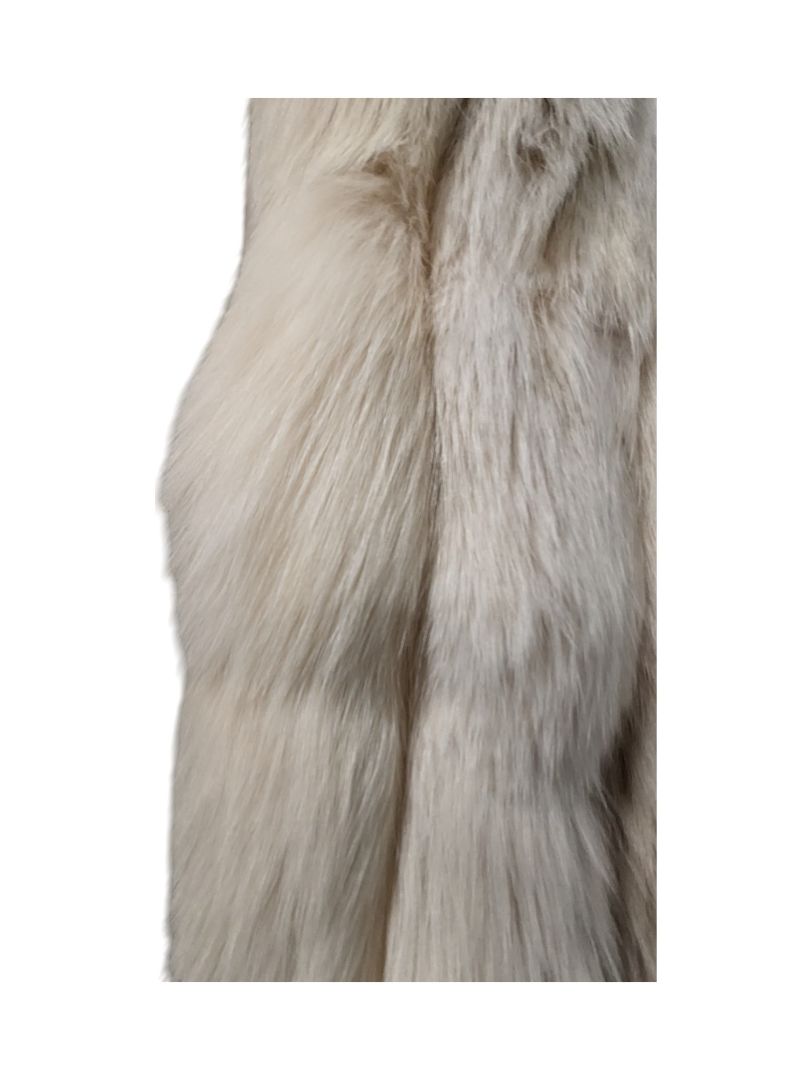 White Fox Fur Coat with Hat molat furs ltd ottawa (C)