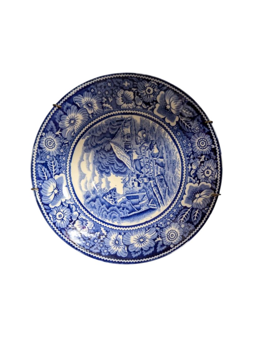 Midwinter England Rural Plate Blue and White