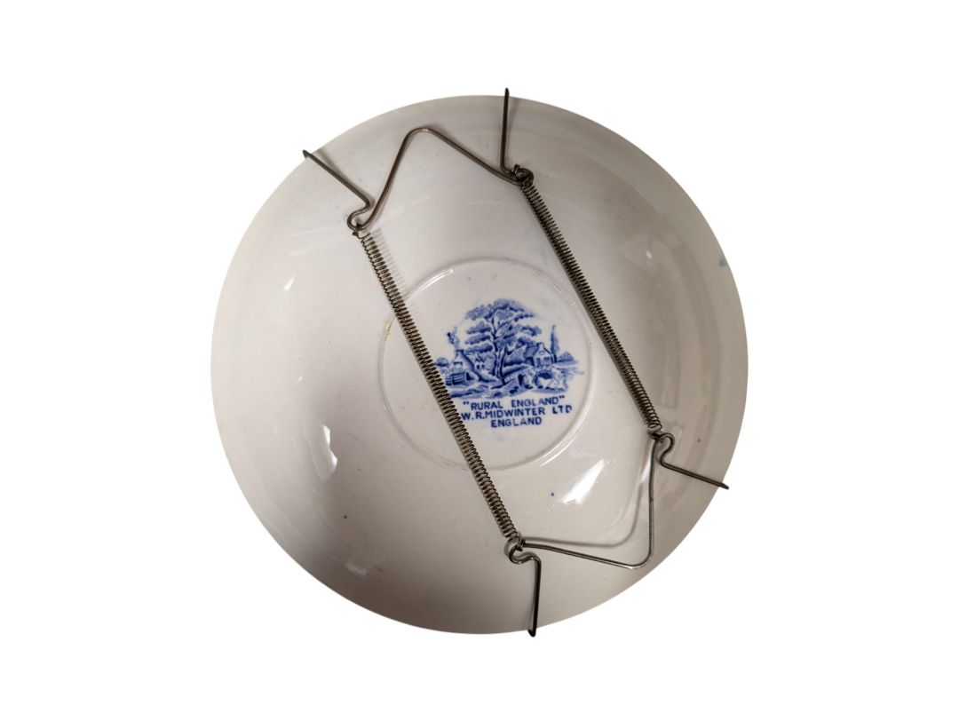 Midwinter England Rural Plate Blue and White