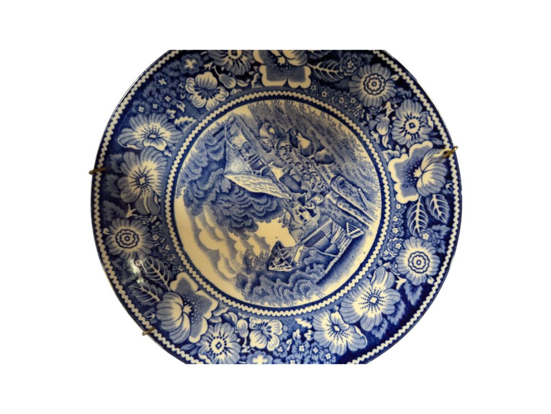 Midwinter England Rural Plate Blue and White