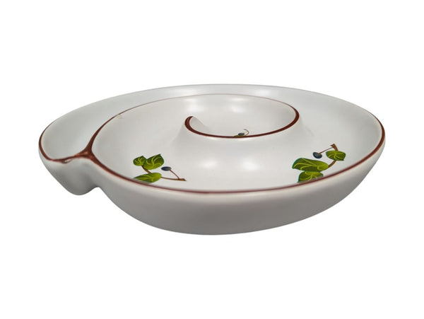 Shonfeld's Spiral Olive Leaf Design Seving Dish