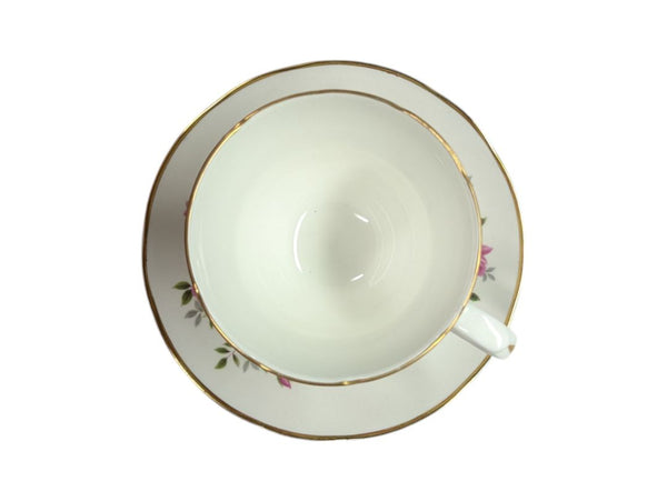 Crown Trent Rose Pattern Fine Bone China Teacup Set (2 pieces)