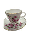 Crown Trent Rose Pattern Fine Bone China Teacup Set (2 pieces)