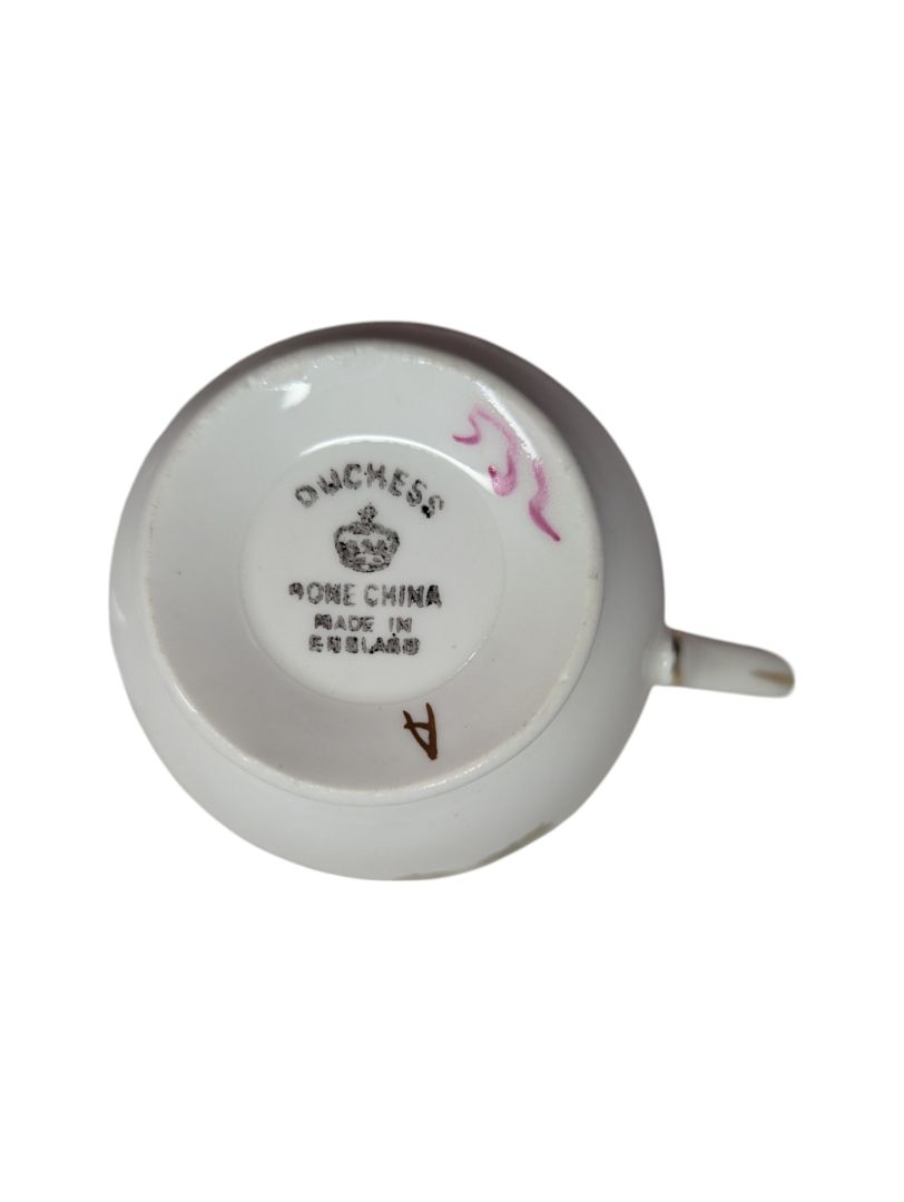Dutchess Fine Bone China Pink Flower Teacup Set (2 pieces)