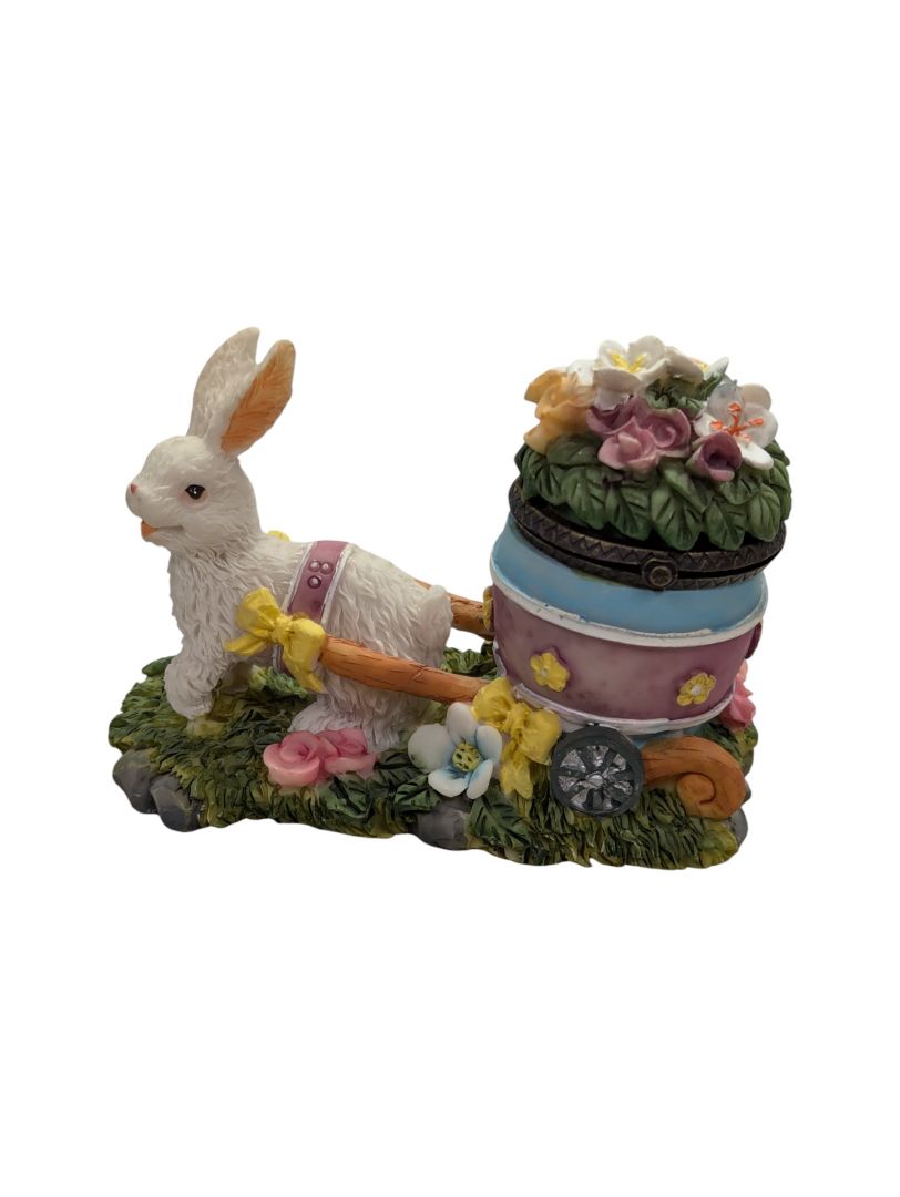 Vintage Easter Bunny Pulling Wagon