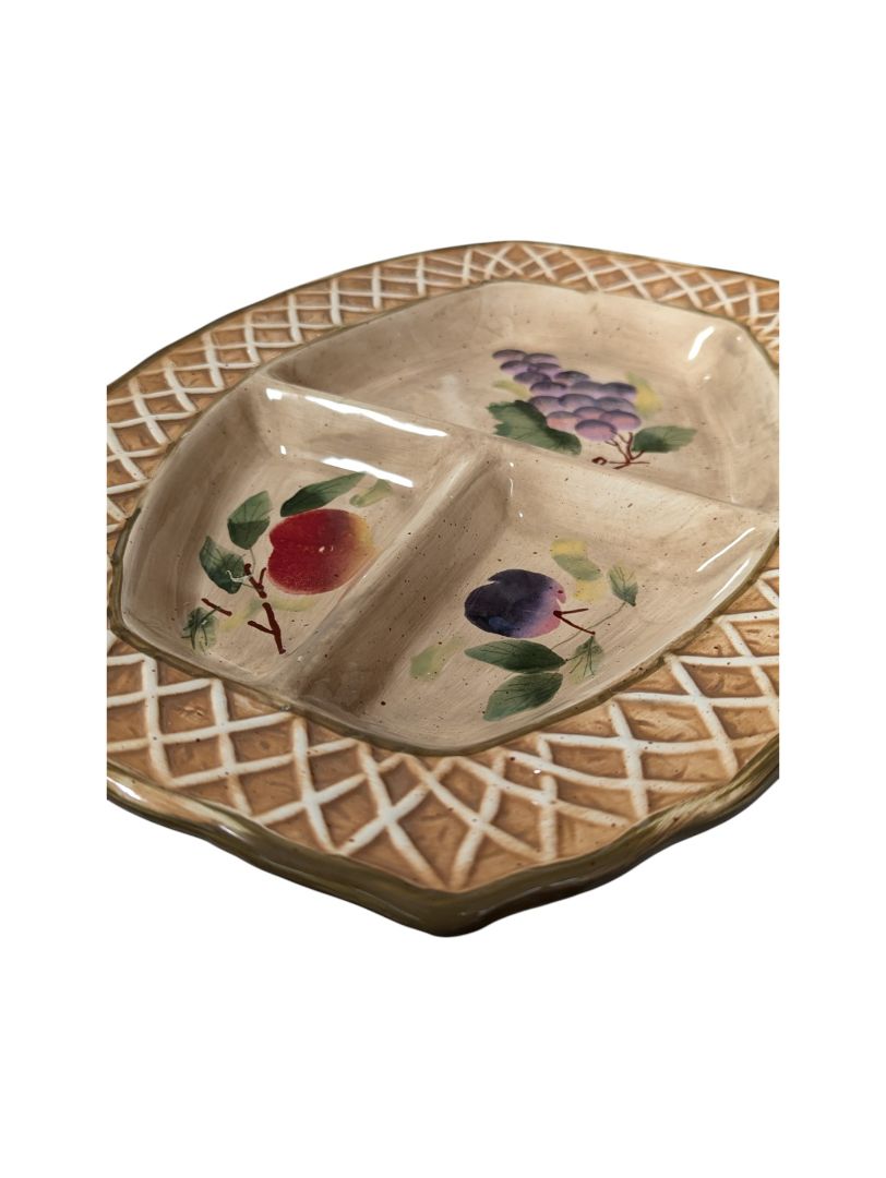 Casa Elite Fruit Pattern Ceramic Serving Tray