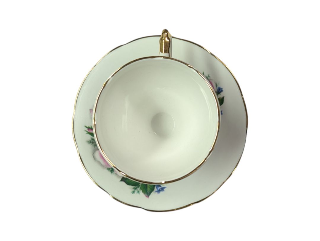 Delphine Fine Bone China Pink Rose Teacup Set (2 peices)