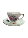 Delphine Fine Bone China Pink Rose Teacup Set (2 peices)