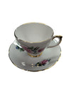 Delphine Fine Bone China Pink Rose Teacup Set (2 peices)