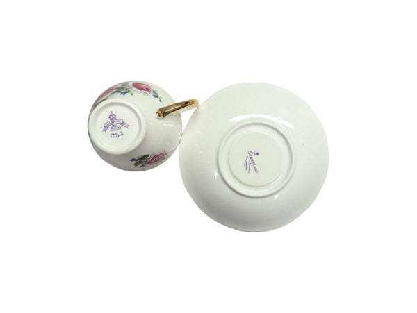 Delphine Fine Bone China Pink Rose Teacup Set (2 peices)