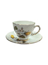 Delphine Fine Bone China Yellow Rose Teacup Set (2 peices)