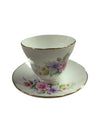Crown Trent Flower Pattern Fine Bone China Teacup Set (2 pieces)
