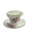 Crown Trent Flower Pattern Fine Bone China Teacup Set (2 pieces)