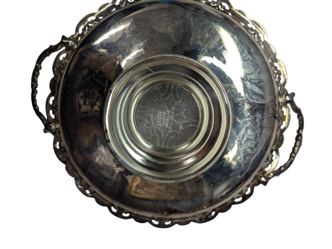EP Copper Round Serving Tray with Handles