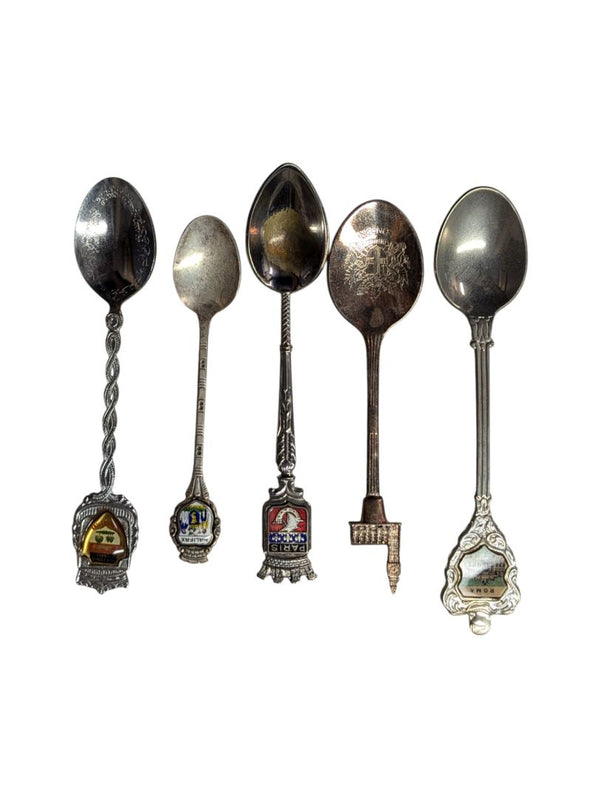 Vintage Teaspoons (locations, set of 5)