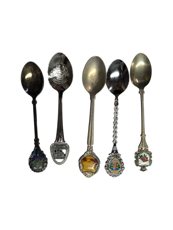 Vintage Teaspoons (locations, set of 5)