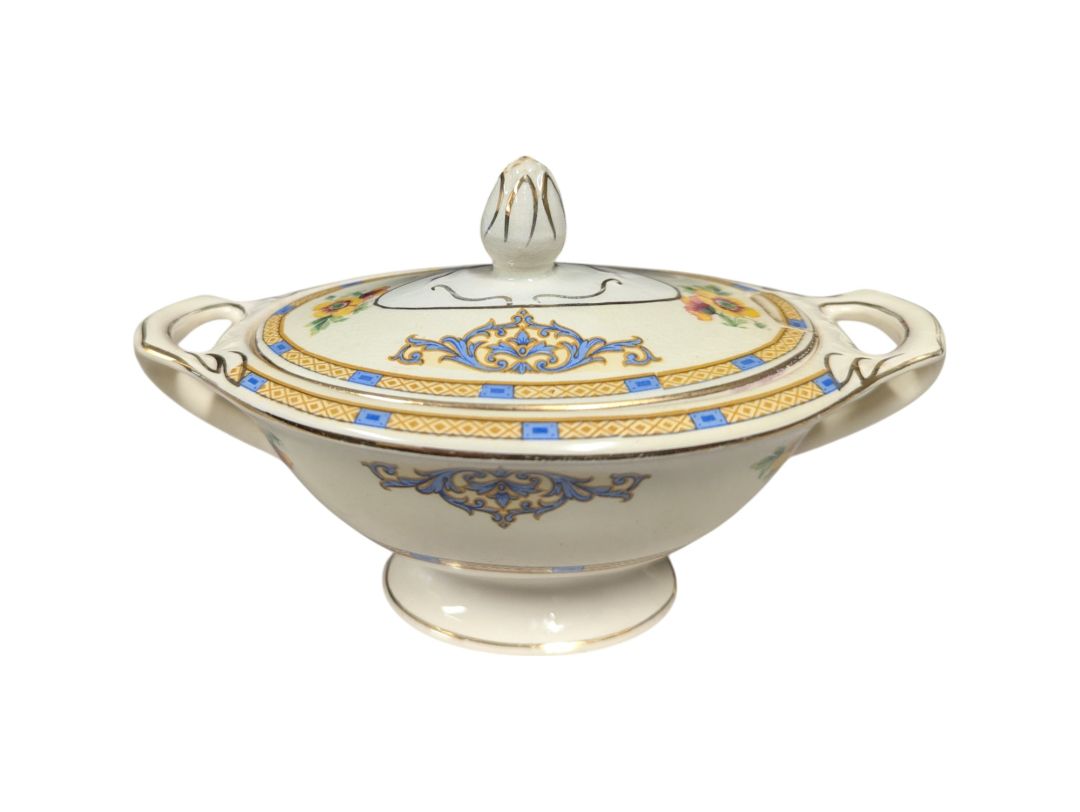 J&G Meakin England Plate, Gravy Bowl and Serving Dish w/ Lid (set of 4)