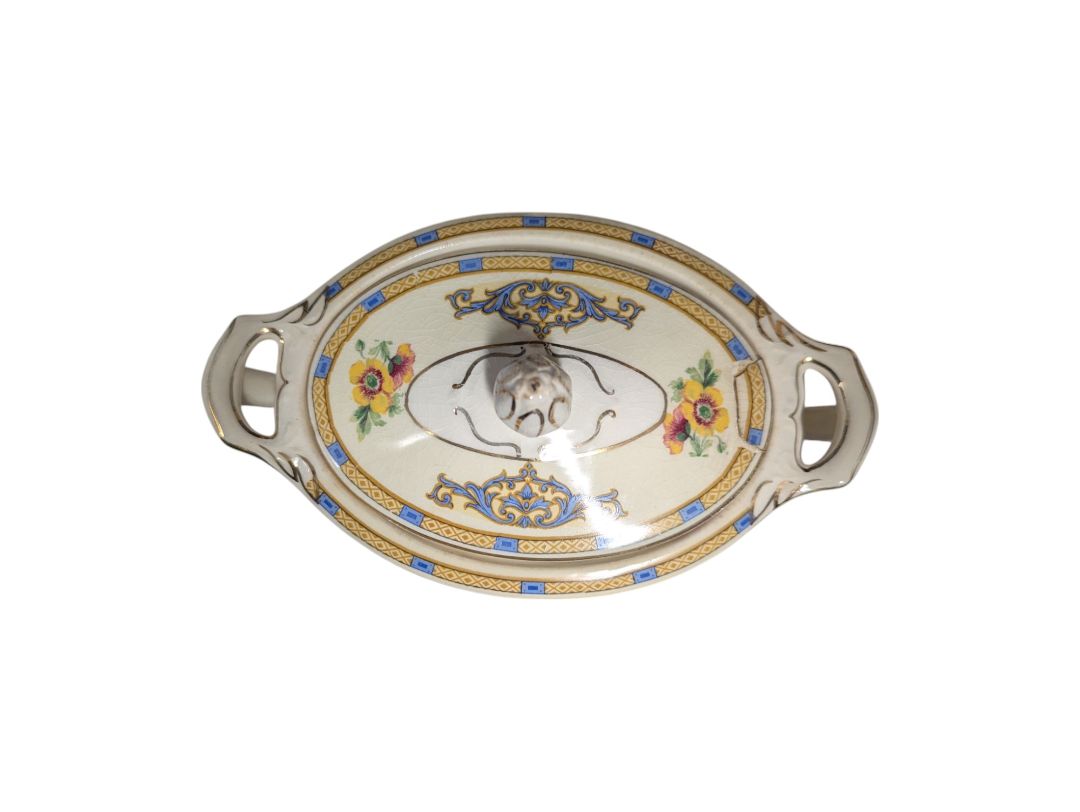 J&G Meakin England Plate, Gravy Bowl and Serving Dish w/ Lid (set of 4)