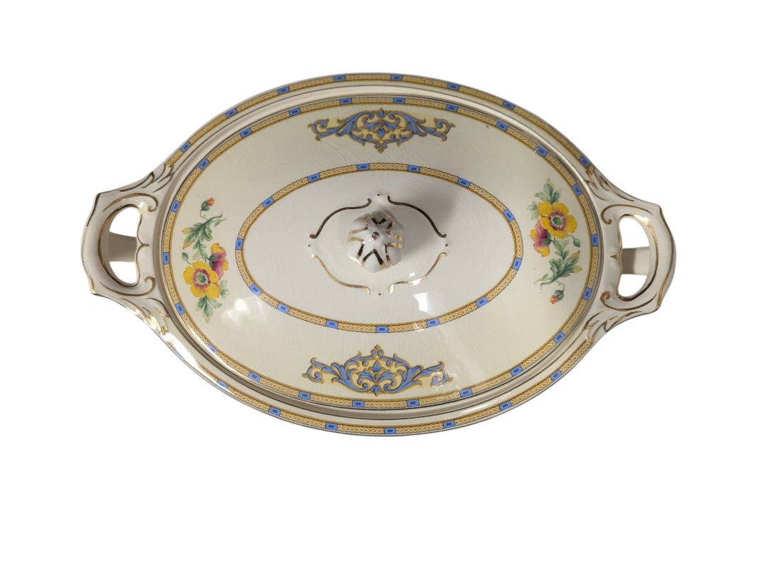 J&G Meakin England Plate, Gravy Bowl and Serving Dish w/ Lid (set of 4)