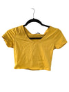 Fashion Nova Women's Yellow Fashion Nova Crop Top (S)