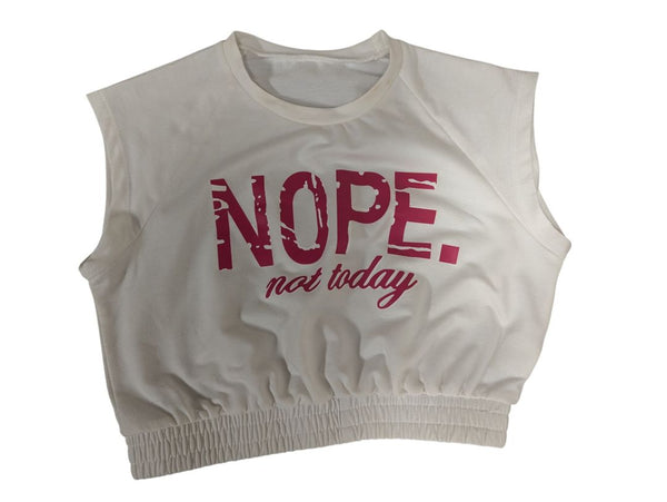 Letter Print Crop Top