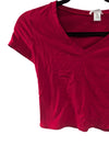 Red Bozzolo Women's Red V-neck Crop Top (S)